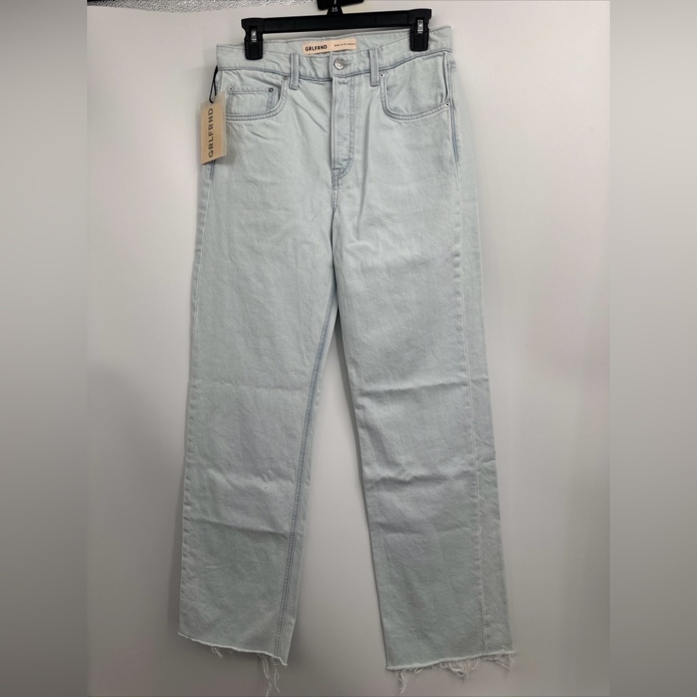Grlfrnd Brooklyn High Rise Loose Straight Jeans Blue Revolve Women’s 26
